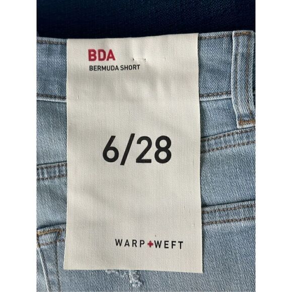 Warp + Weft Women’s Bermuda Blue Jean Shorts Size 6/28 - Picture 9 of 10